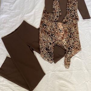 Boston Proper Travel Pants Brown Small